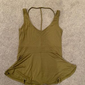 Free people army green tank top